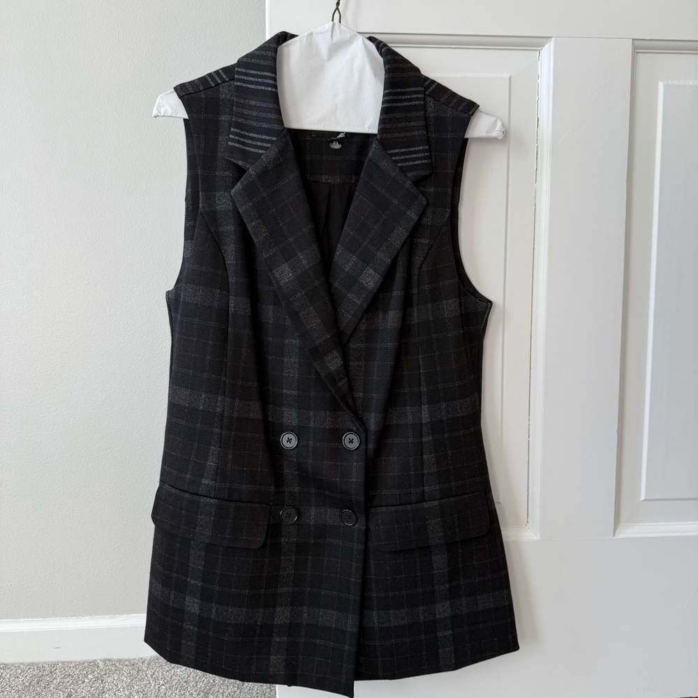 Liverpool Plaid Blazer Vest